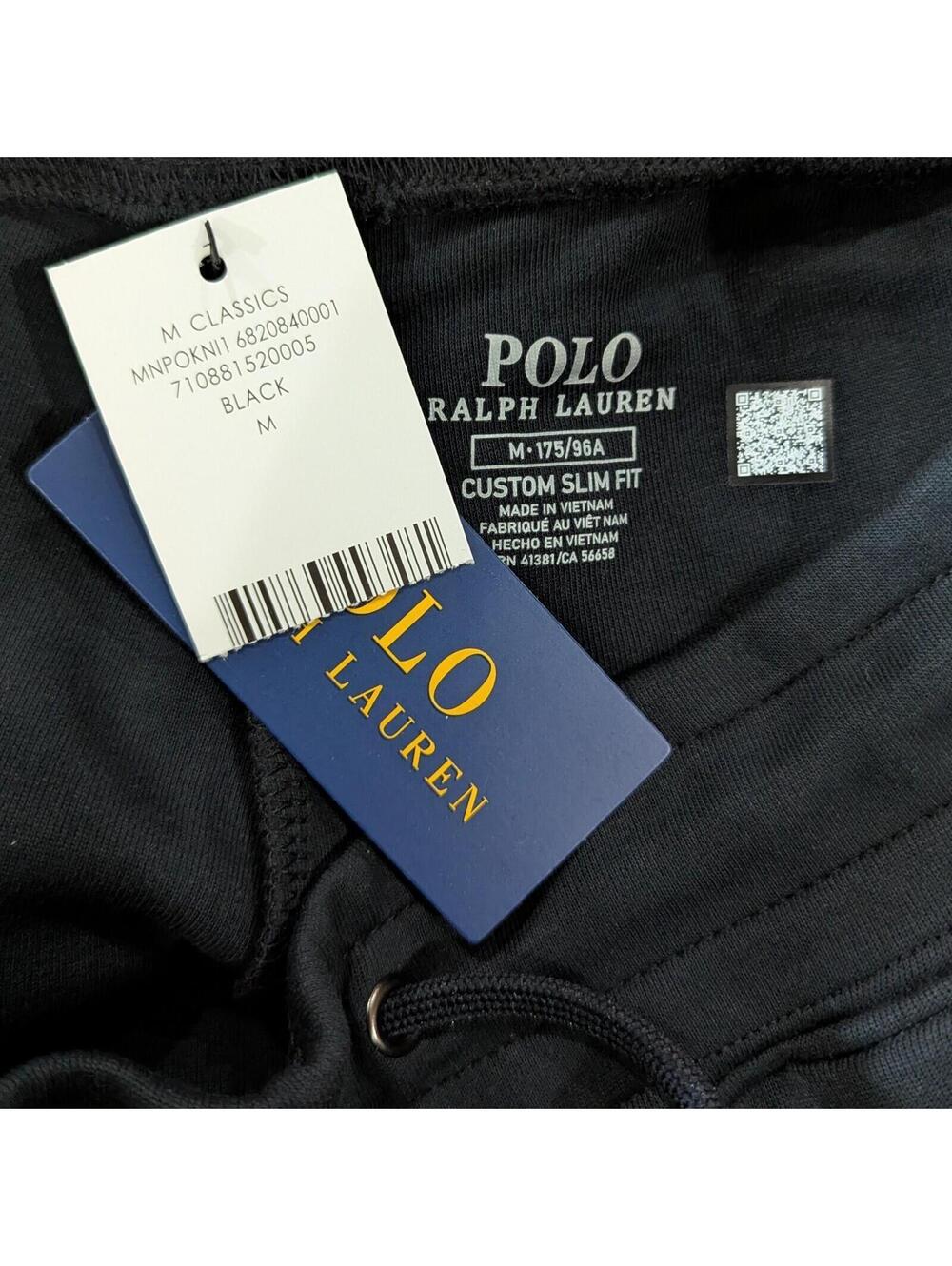 $98 Polo Ralph Lauren Men's 9-Inch Double-Knit Shorts Black M NWT Pony - Picture 10 of 10